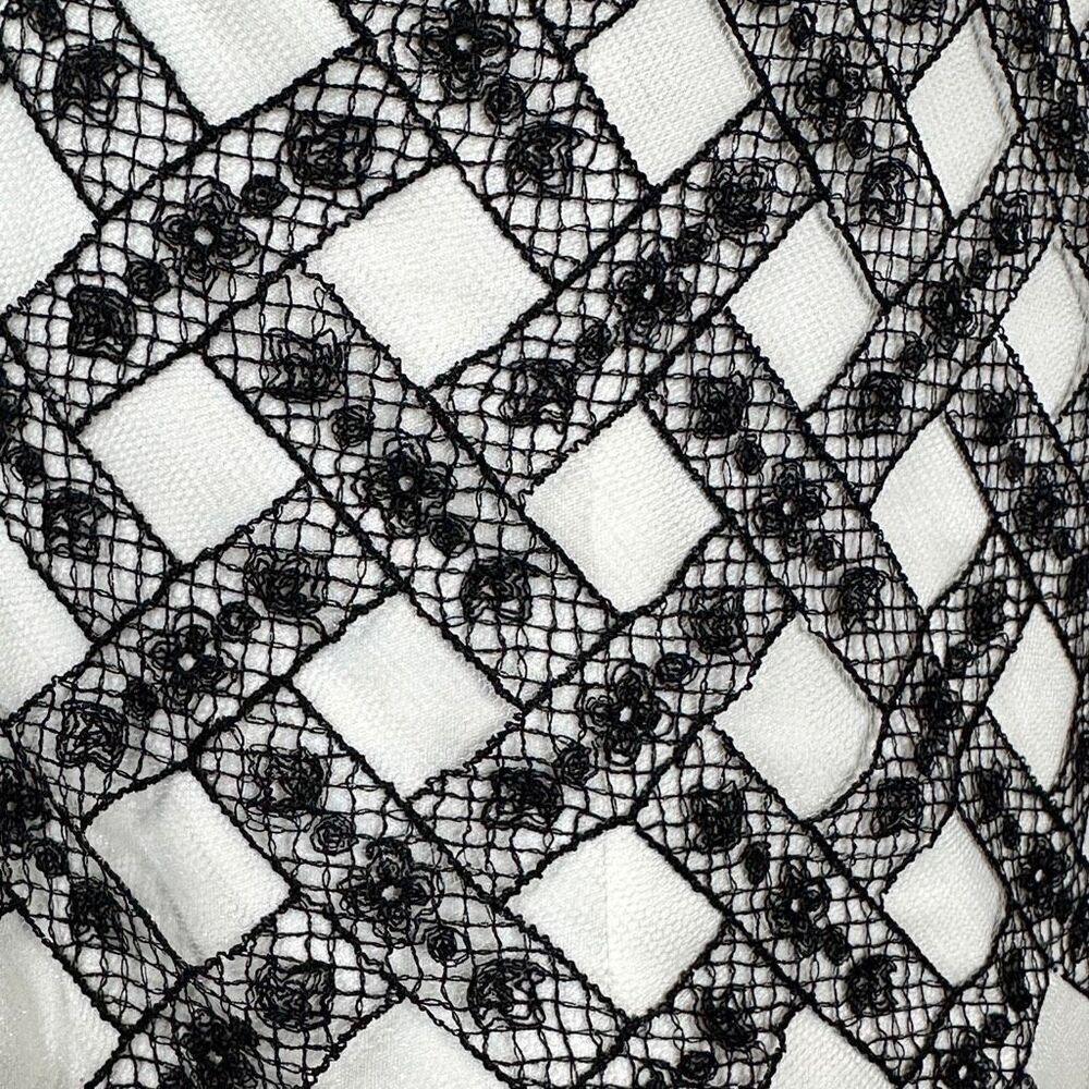 Tadashi Shoji Lattice Embroidered Strapless Gown Sz 4 Gala Formal Wedding $588 - Picture 12 of 14